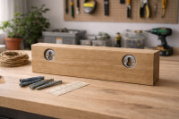 robustes Eichenwandregal massiv geölt 75cm