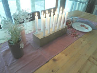 Kerzenhalter "Candlelight" Eichenbalken Rustikal