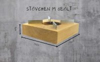 Teewärmer Stövchen Eiche Holz Teekanne...