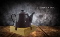 Stövchen Eiche Holz Teekanne Rustikal Holzstövchen geölt