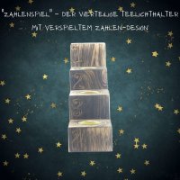 4er Set "Zahlenspiel" - der vierteilige Teelichthalter mit verspieltem Zahlen-Design
