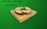 YING und Yang Stövchen Eiche Holz Teekanne Rustikal...