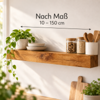 Schweberegal Eiche nach Maß – 10–150 cm