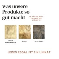 Schweberegal Eichenregal Massiv Wandregal 100cm